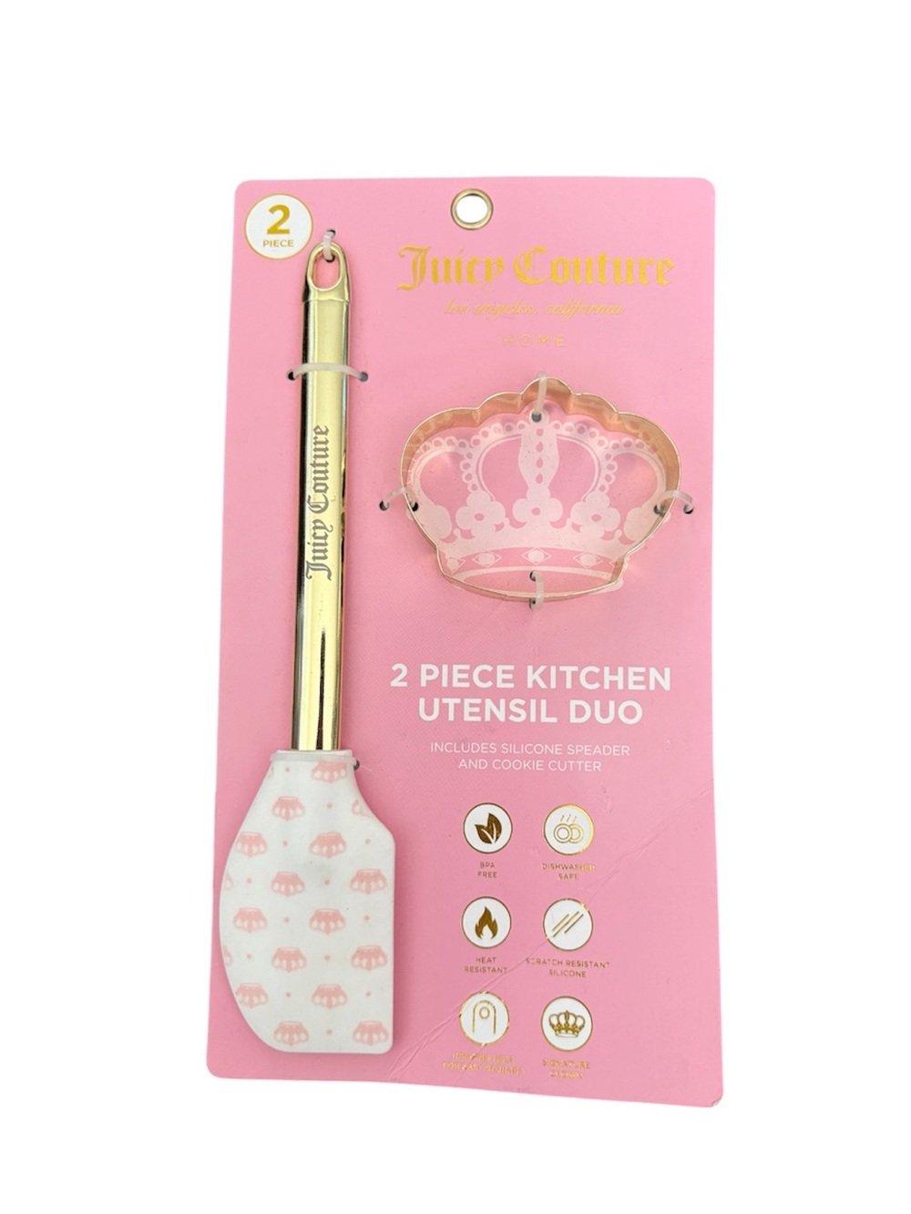 Juicy Couture Pink 2 Piece Kitchen Utensil Duo